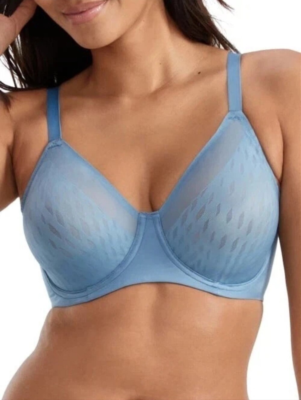 Wacoal Light Blue Elevated Allure Full Figure Underwire Bra Sz 36DDD WL257